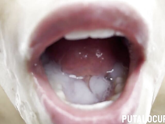 Spanish teen blowbang bukkake swallow featuring Marina Gold