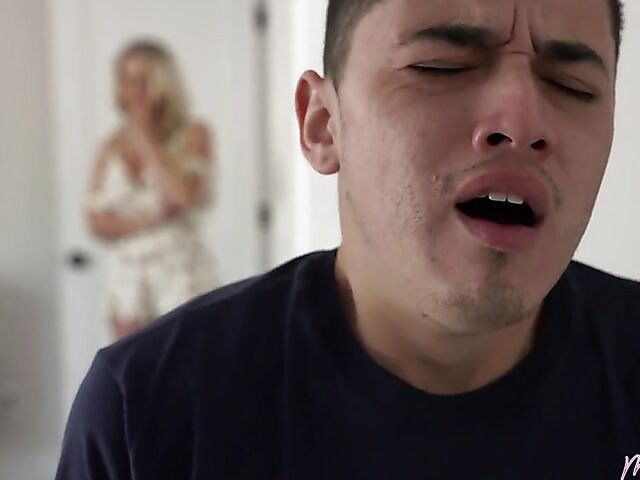 Fit big boobs MILF Katie Morgan is horny for her stepson