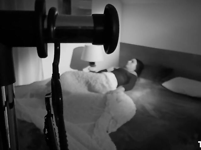 Mia Trejsi - Black stockings and glass dildo