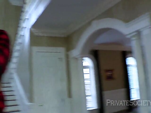 Scarlet's interracial creampie with a big black cock