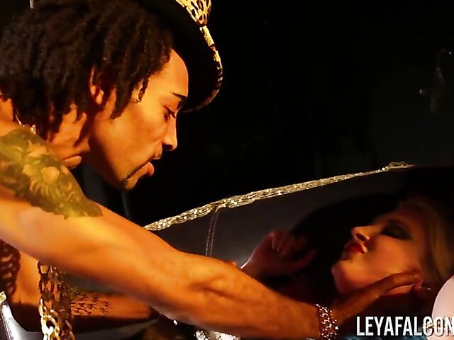 Leya Falcon interracial rough face fuck and anal