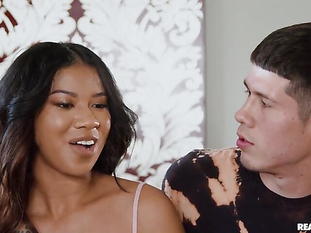 Ebony girl Ameena Greene fucking a big black dick