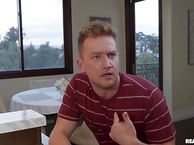 Sneaky sex with big natural tits girl Angel Youngs