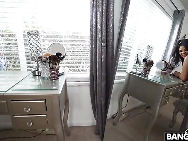 Big black ass worship and interracial fuck after shower with ebony chick Zoey Reyes