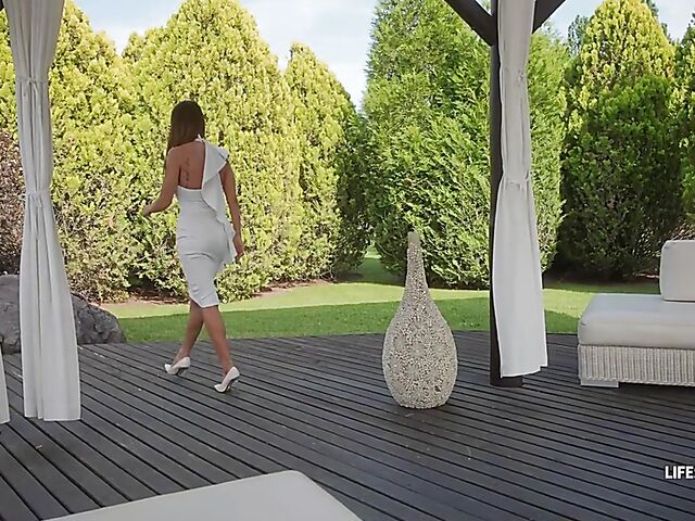 POV anal sex with blonde Hungarian MILF Tiffany Russo