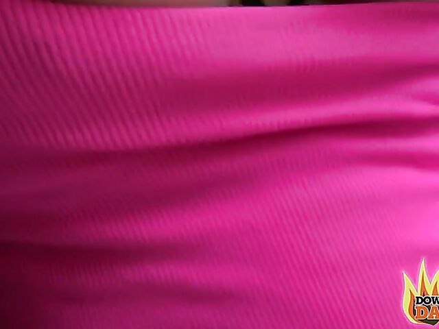 Aviva Rocks - PInk-haired slut with big boobs POV in public places