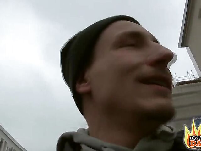 Aviva Rocks - PInk-haired slut with big boobs POV in public places