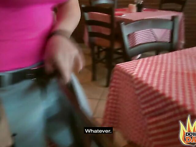 Aviva Rocks - PInk-haired slut with big boobs POV in public places