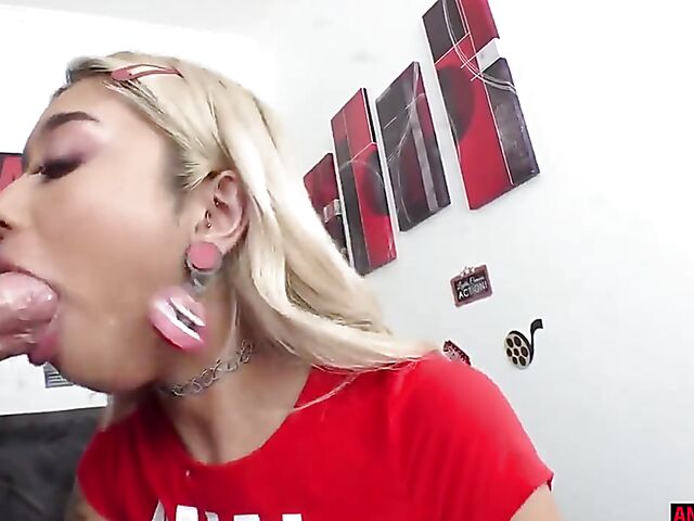 Asian anal teen Gia DiBella gets her pretty ass oiled and fucked