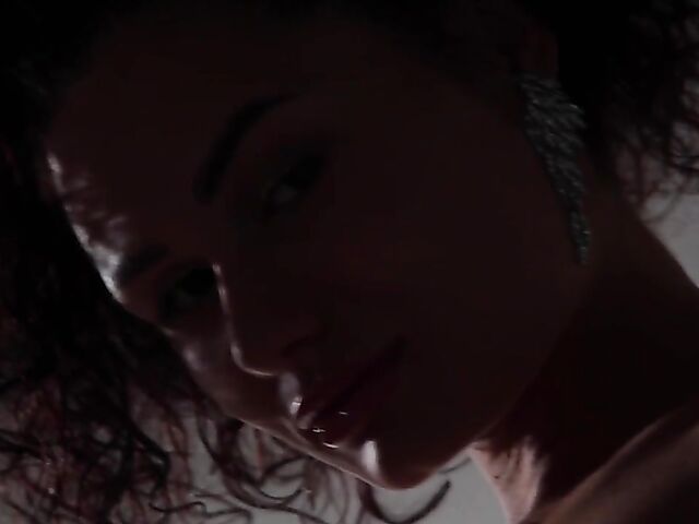 Playboy erotic solo with Layla Balan stripping nude in the doorway