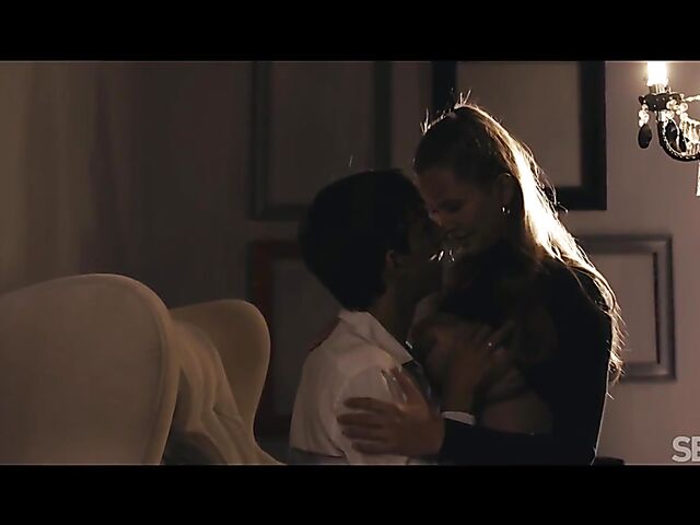 Beautiful busty Stella Cardo riding cock to say thanks for new jewelry