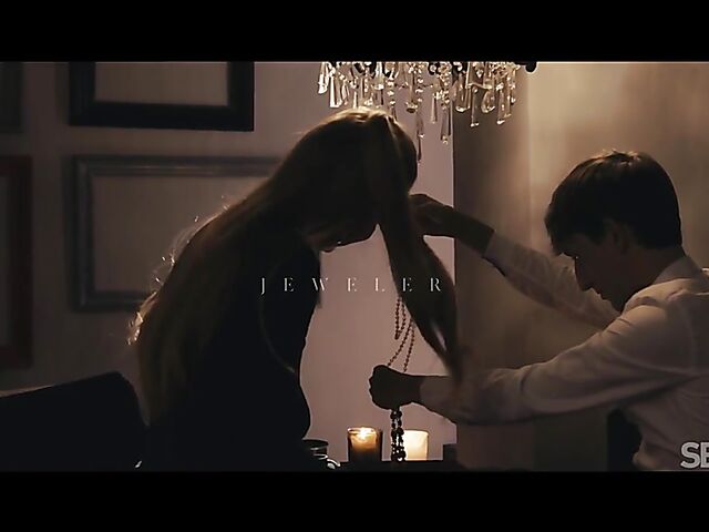 Beautiful busty Stella Cardo riding cock to say thanks for new jewelry