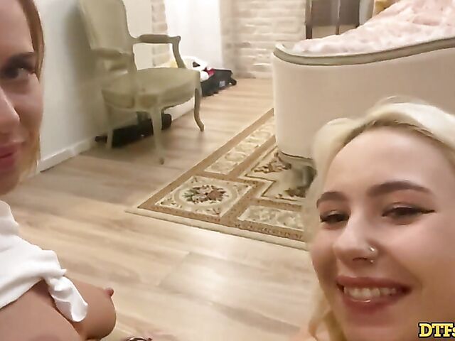 Two girls POV with bisexual hotties Bella Mur and Holly Molly