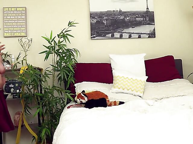 Chubby hairy Lola L masturbation and nude workout