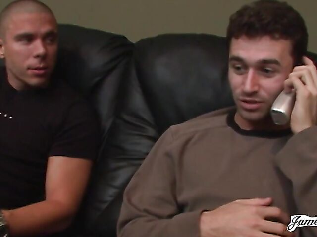 Maid Bobbi Starr anal threesome in stockings with James Deen and Mick Blue