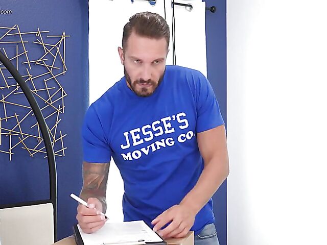 Horny big boobs MILF Brandi Love fucking the mover