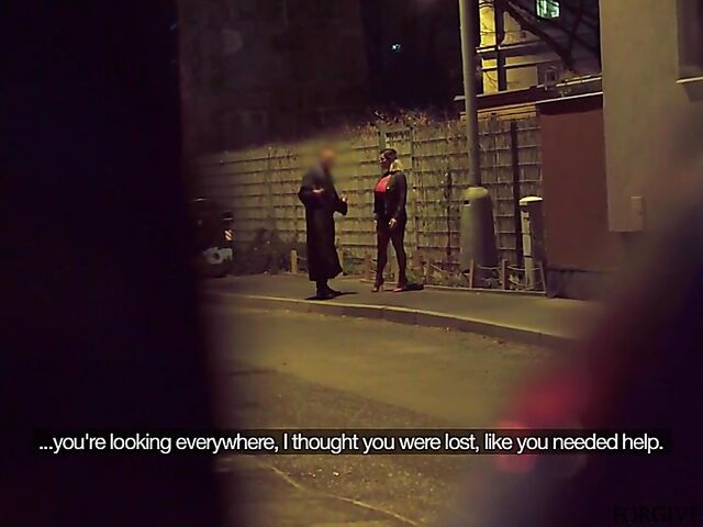 Big tit MILF slut rough fucking the father