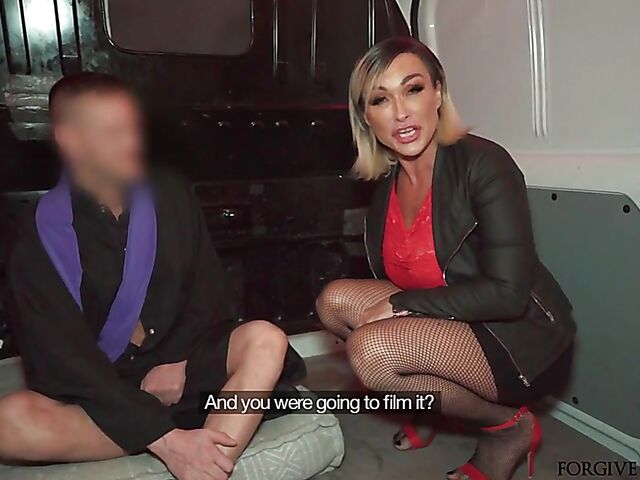 Big tit MILF slut rough fucking the father