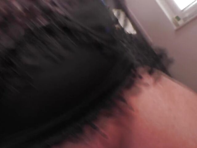 Mature kitchen solo with toys featuring 60 year old Kiki