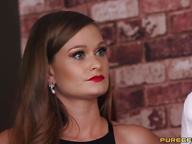 CFNM group handjob with 4 British ladies Amber Green, Cherry Anderson, Honour May, and Sofia Rex