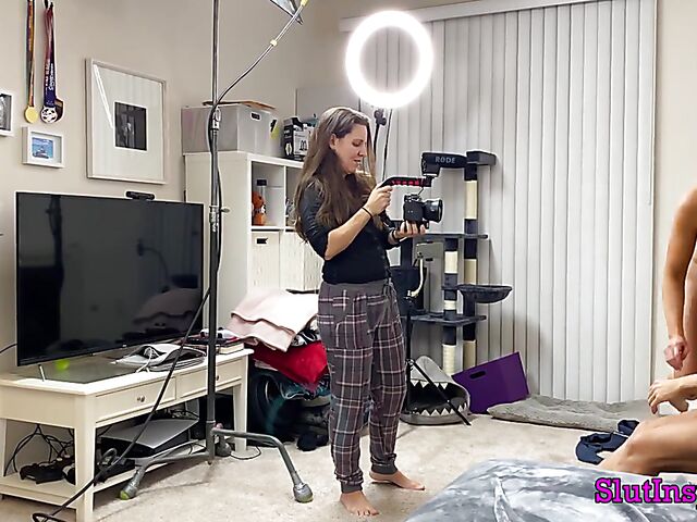 Porn backstage with blonde MILF Sophia West