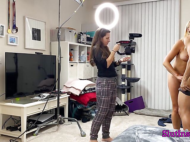 Porn backstage with blonde MILF Sophia West