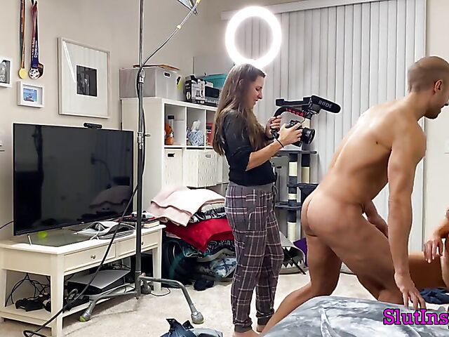 Porn backstage with blonde MILF Sophia West