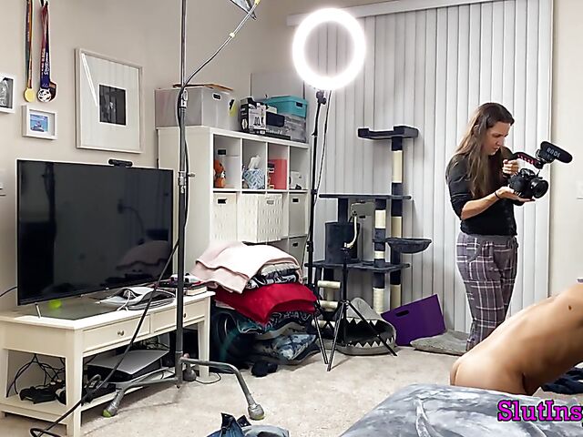 Porn backstage with blonde MILF Sophia West