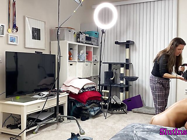 Porn backstage with blonde MILF Sophia West