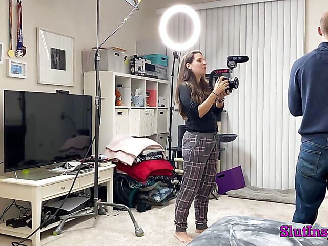 Porn backstage with blonde MILF Sophia West