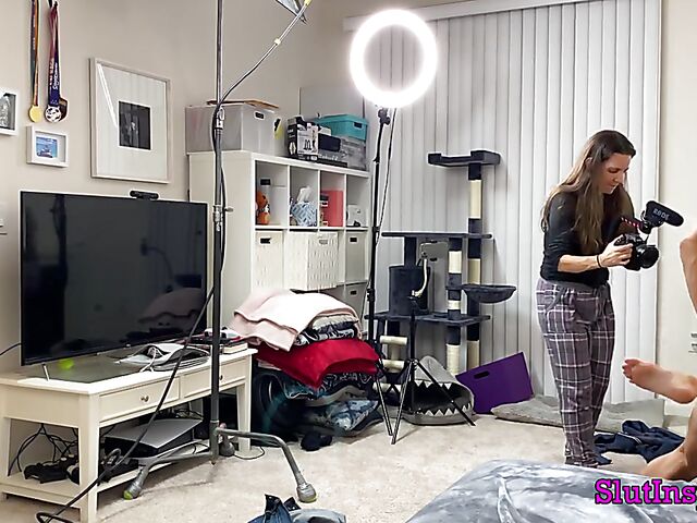 Porn backstage with blonde MILF Sophia West