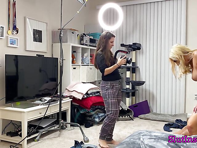 Porn backstage with blonde MILF Sophia West