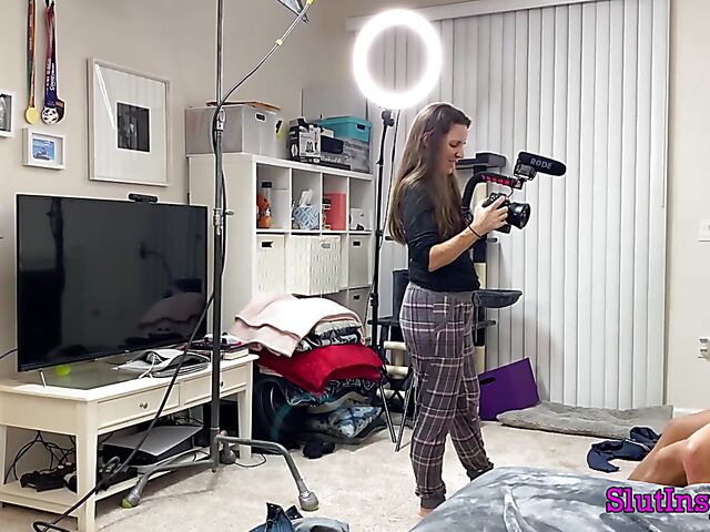 Porn backstage with blonde MILF Sophia West