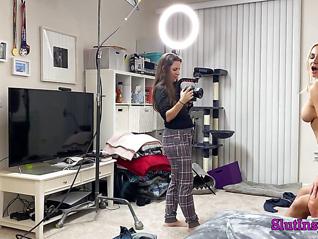 Porn backstage with blonde MILF Sophia West