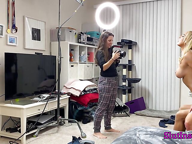 Porn backstage with blonde MILF Sophia West