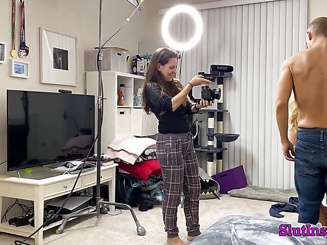 Porn backstage with blonde MILF Sophia West