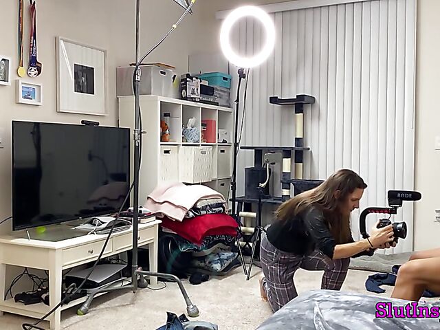 Porn backstage with blonde MILF Sophia West