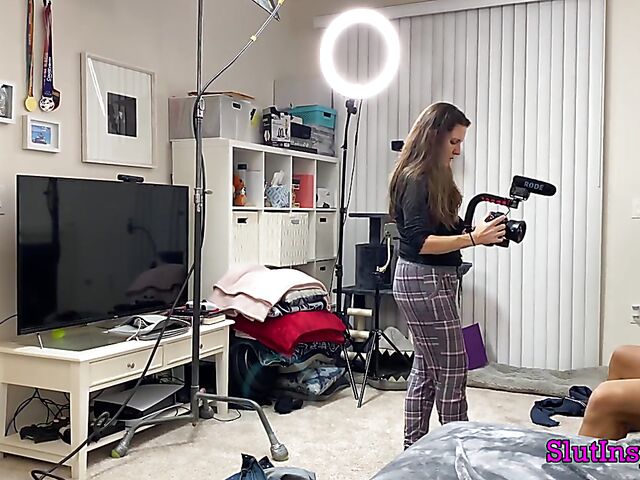 Porn backstage with blonde MILF Sophia West