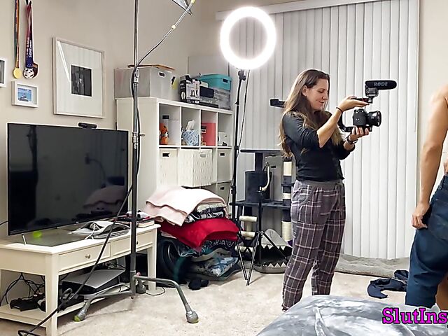 Porn backstage with blonde MILF Sophia West