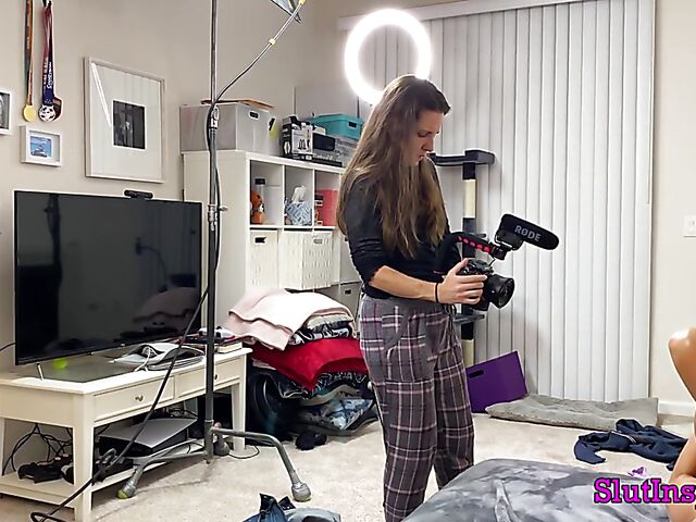 Porn backstage with blonde MILF Sophia West