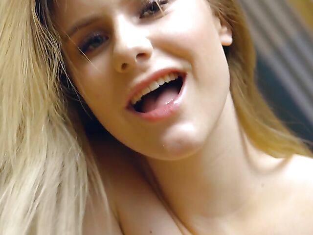 Nubiles lingerie strip and fingering solo with Marcela