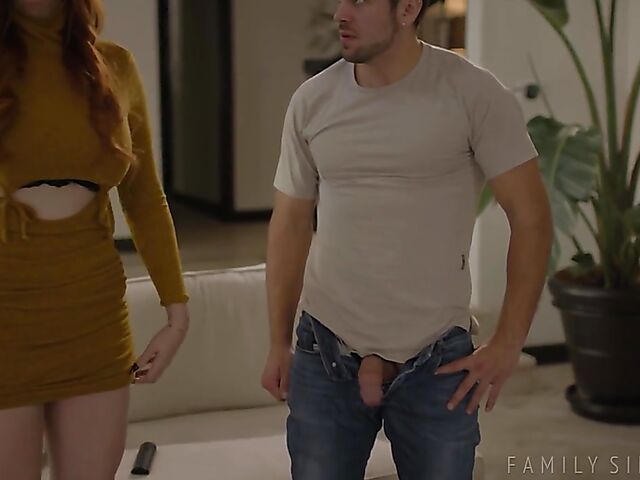 Getting caught by extremely helpful big tits redhead mom Lauren Phillips