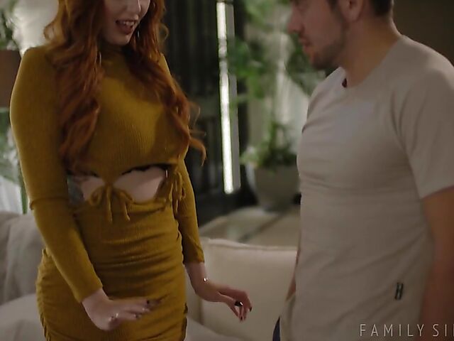 Getting caught by extremely helpful big tits redhead mom Lauren Phillips