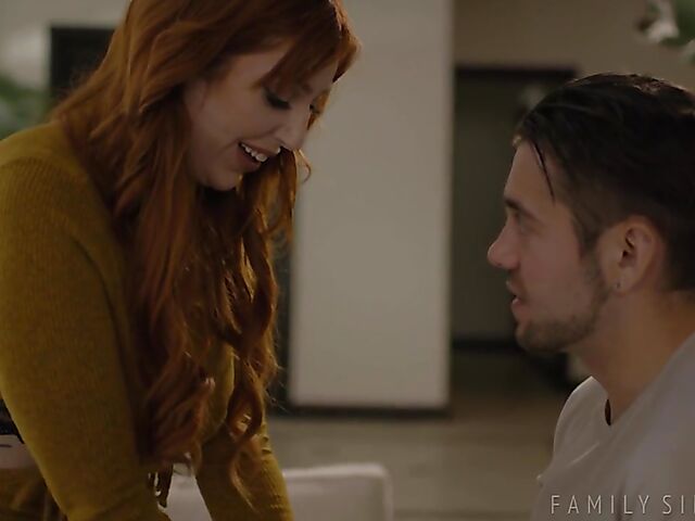 Getting caught by extremely helpful big tits redhead mom Lauren Phillips