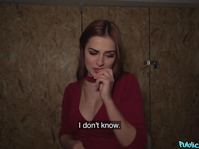 Public pick up and clothed sex for money in dress and stockings with beautiful Mina Von D