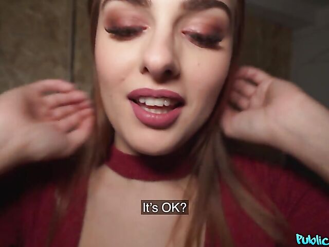 Public pick up and clothed sex for money in dress and stockings with beautiful Mina Von D