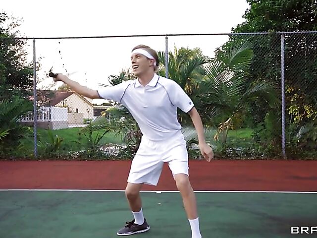 Sexy lesbian trio in tennis uniforms Kali Roses, Katana Kombat & Kyler Quinn