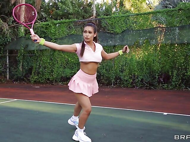 Sexy lesbian trio in tennis uniforms Kali Roses, Katana Kombat & Kyler Quinn