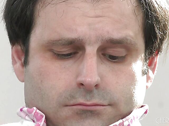 Disabled cuckold husband watches Morgan Lee get screwed on a twister mat