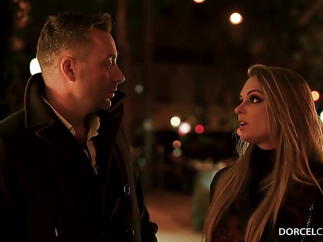 Lingerie and stockings threesome in the dark with gorgeous Clara Mia and Tiffany Leiddi